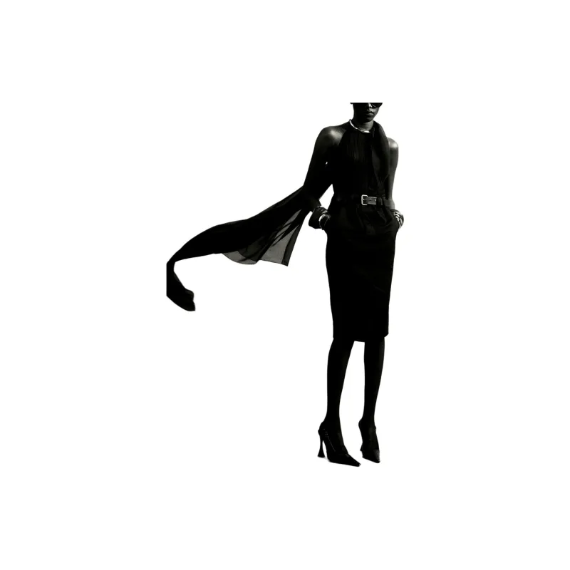 SAINT LAURENT High Waist Pencil Skirt-2