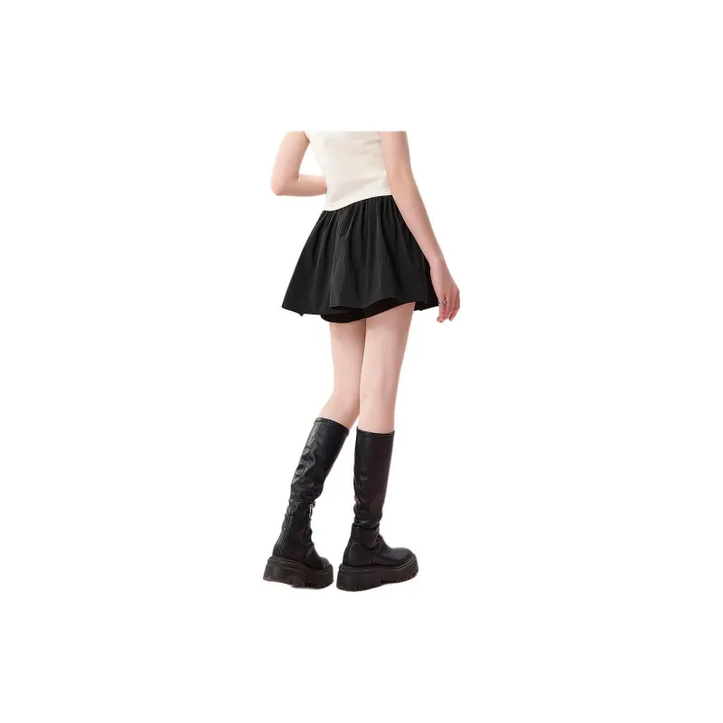 B.Duck Casual Short Skirts Women's Black-1