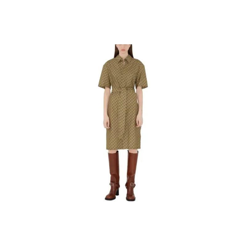 Burberry Checked Cotton Shirtdress-4