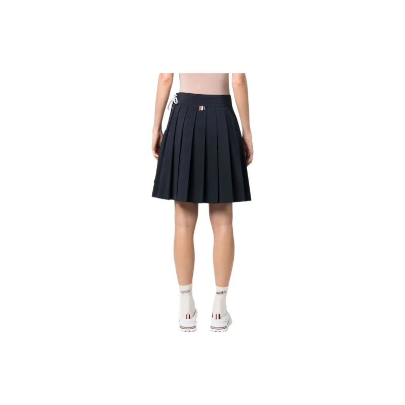 THOM BROWNE Pleated Drop-hem Mini Skirt-1
