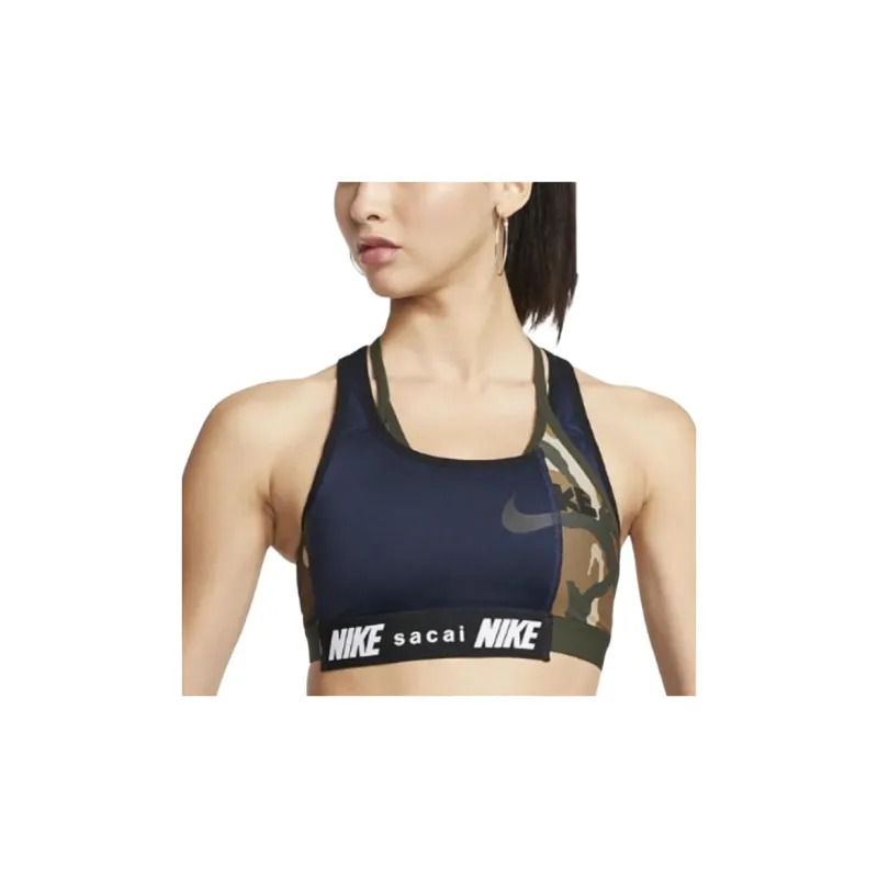 Nike X Sacai Hybrid Padded Bra 'Black/Sequoia'-2