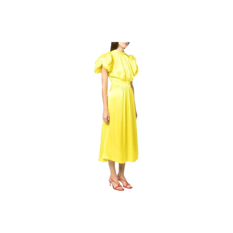Rotate Short-Sleeved Dresses Women's Yellow-3