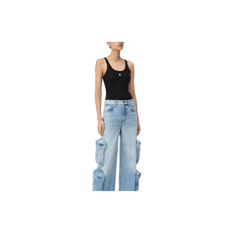 AMIRI Ma Embroidered Ribbed Tank Top-1