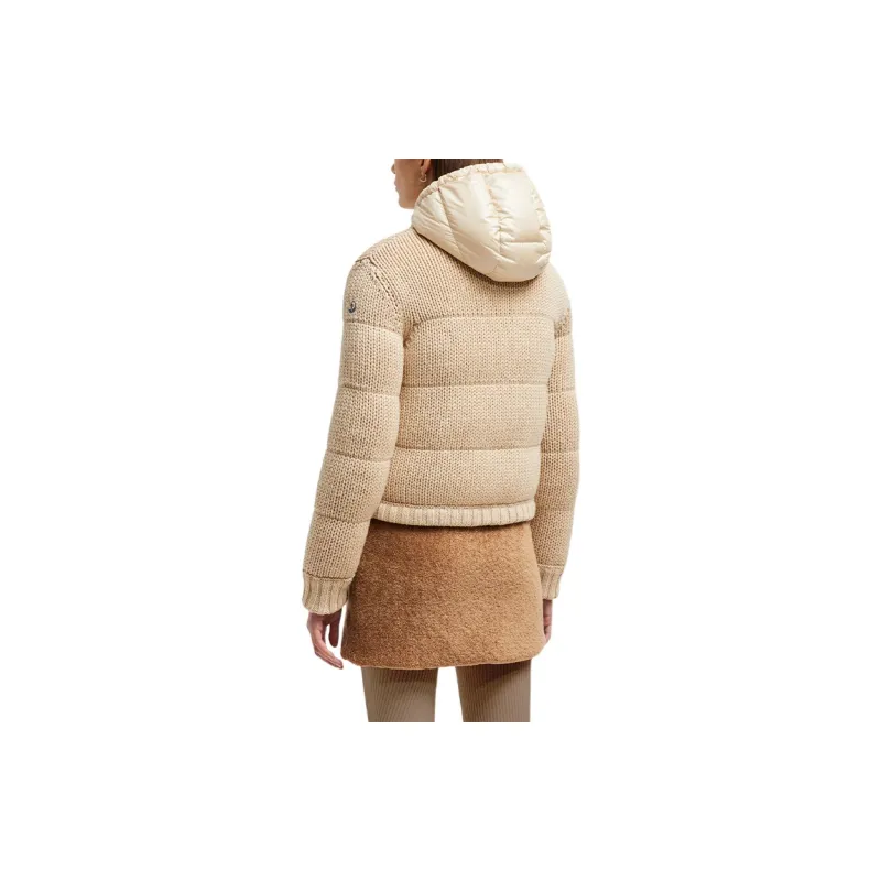Moncler Logo Patch Padded Knit Cardigan-3
