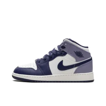 Jordan 1 Mid White Sky J Purple GS
