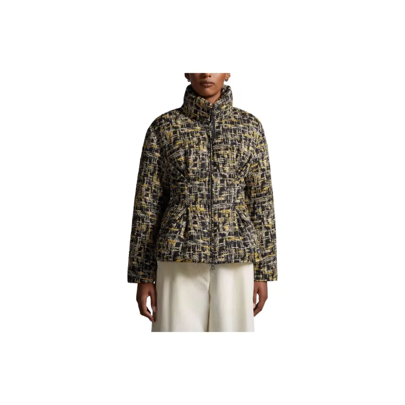 Moncler Down Jackets Women's Black Yellow-2