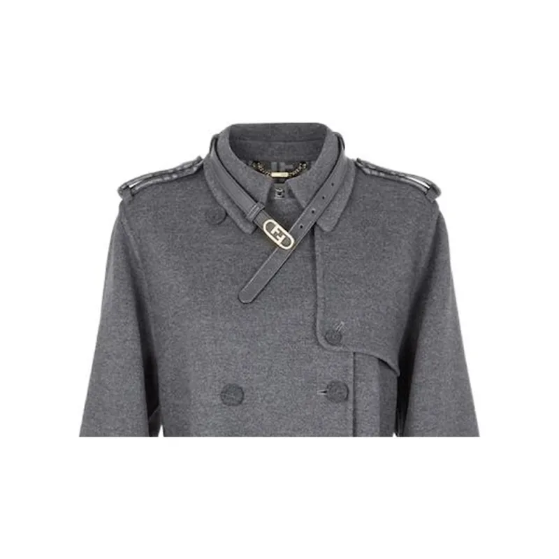 FENDI Coats Women's Gray-4