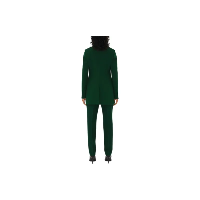 Burberry Wool Jacket Jackets Coats Women's Green-3