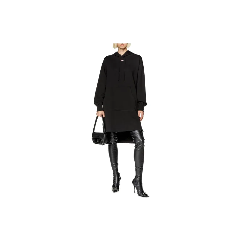 DIESEL Long Sleeved Dress Women's Black-1