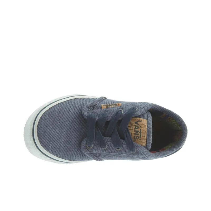 Vans Atwood Anti Slip Wear Resistant Low Top Kids' Skateboarding Shoes Denim Blue Teenagers-2
