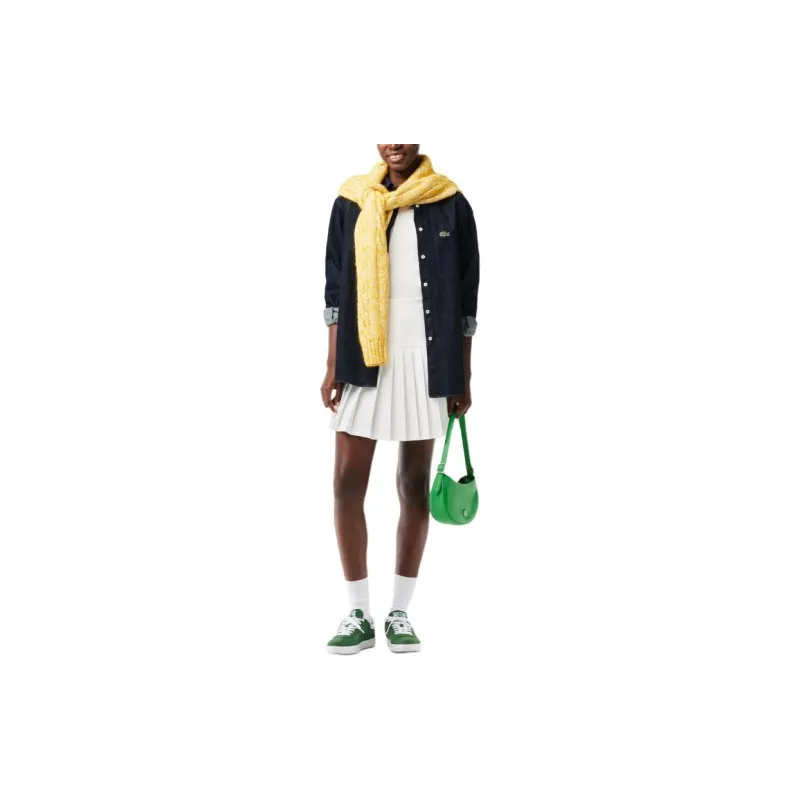 LACOSTE Logo-appliqué Denim Shirt-1