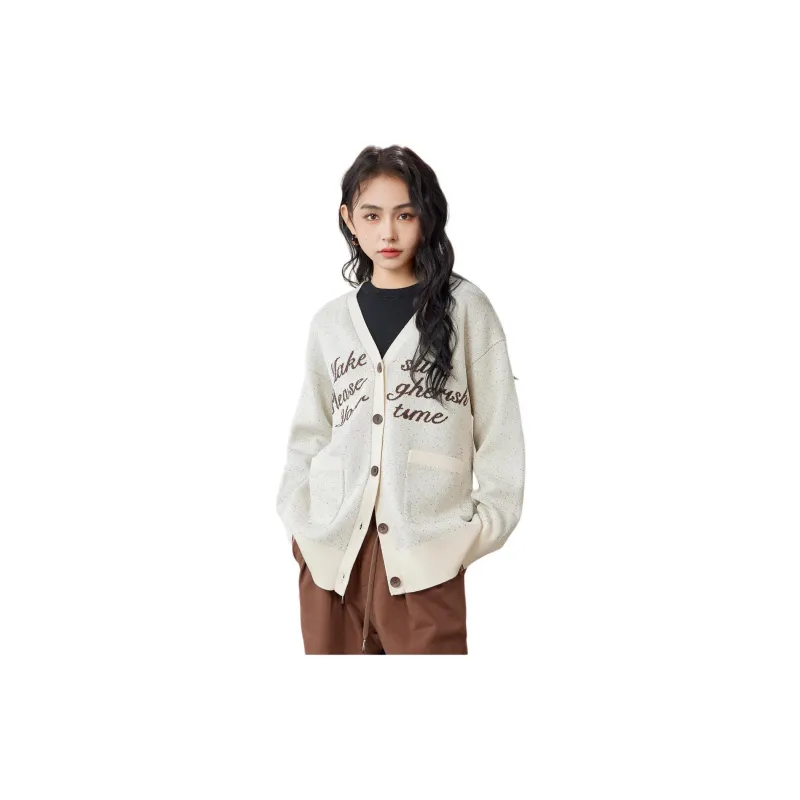 A21 Sweater Women's Beige Apricot-4