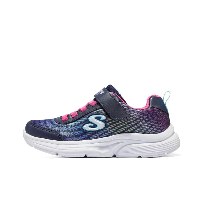 Skechers Girls Cushioning, Wear Resistant Low Top Kids' Running Shoes Marine Blue Multicolor Teenagers-0