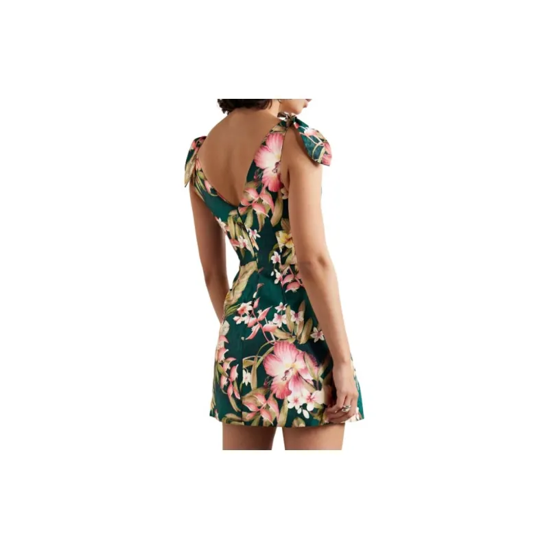 Zimmermann Lexi Tie Floral Printed Mini Dress-5