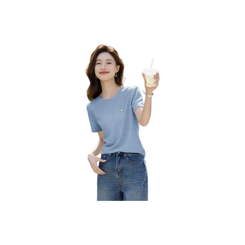 Mo Han Yi Mei T Shirt Women's Sky Blue-2