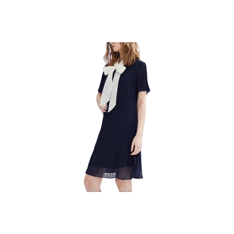 DKNY SS24 Short Sleeved Dress Women's Navy Blue-3