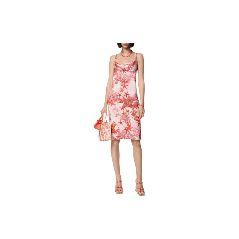 VERSACE Barocco Sea Printed Sleeveless Slip Mini Dress-1