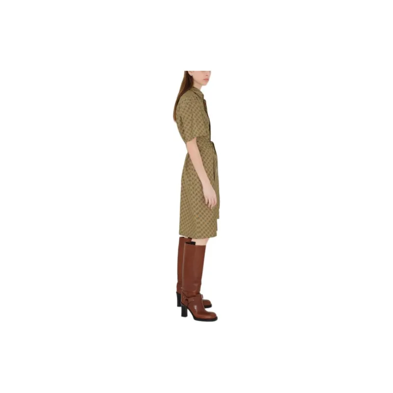 Burberry Checked Cotton Shirtdress-2