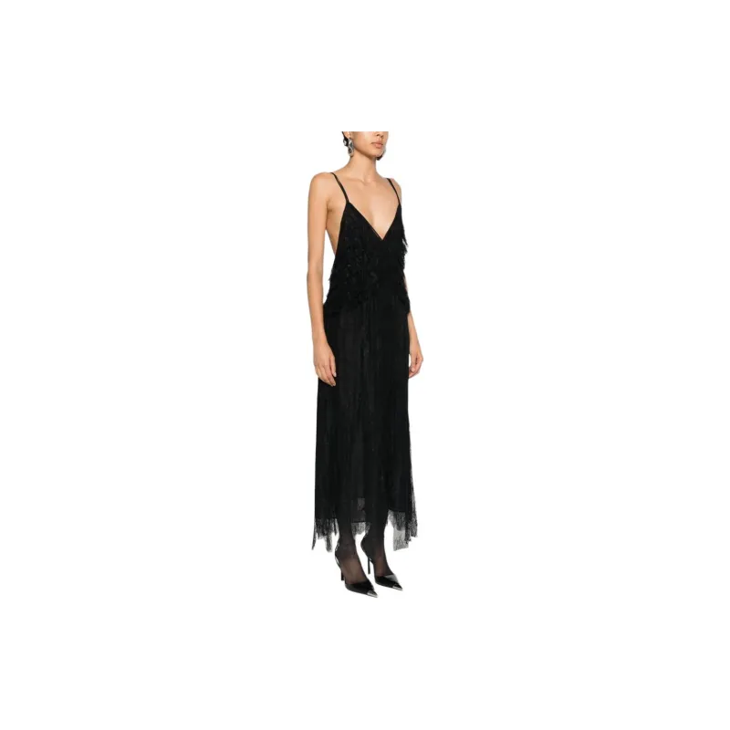 Blumarine Ruffled Long Lace Dress-3