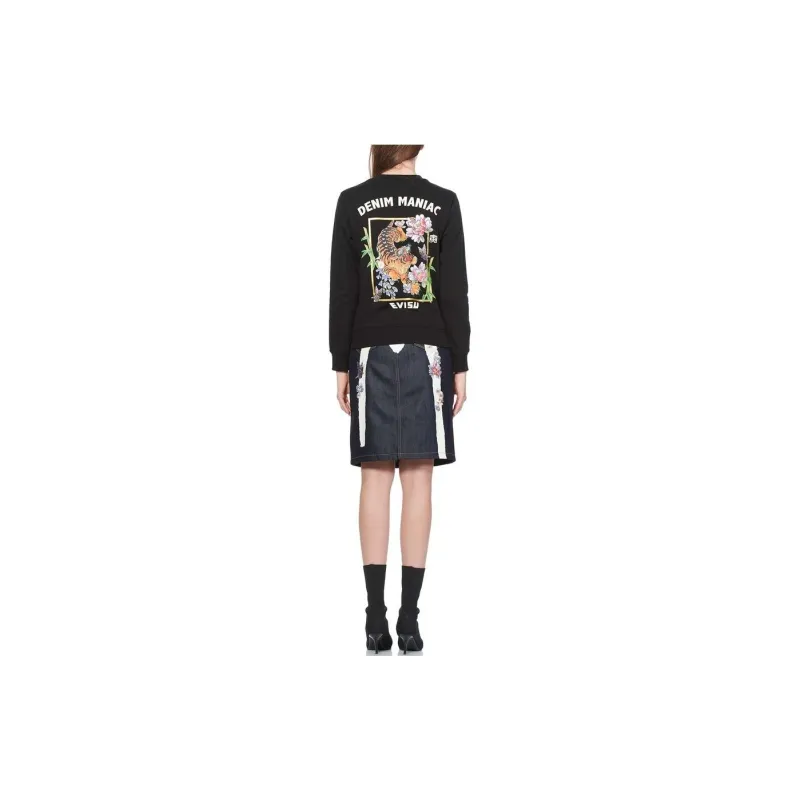 EVISU Denim Short Skirts Women's Blue-3