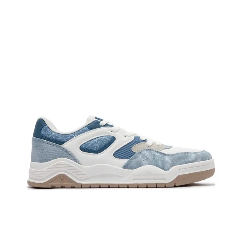 361° Anti Slip Wear Resistant Low Top Skateboard Shoes Men's Blue White-2