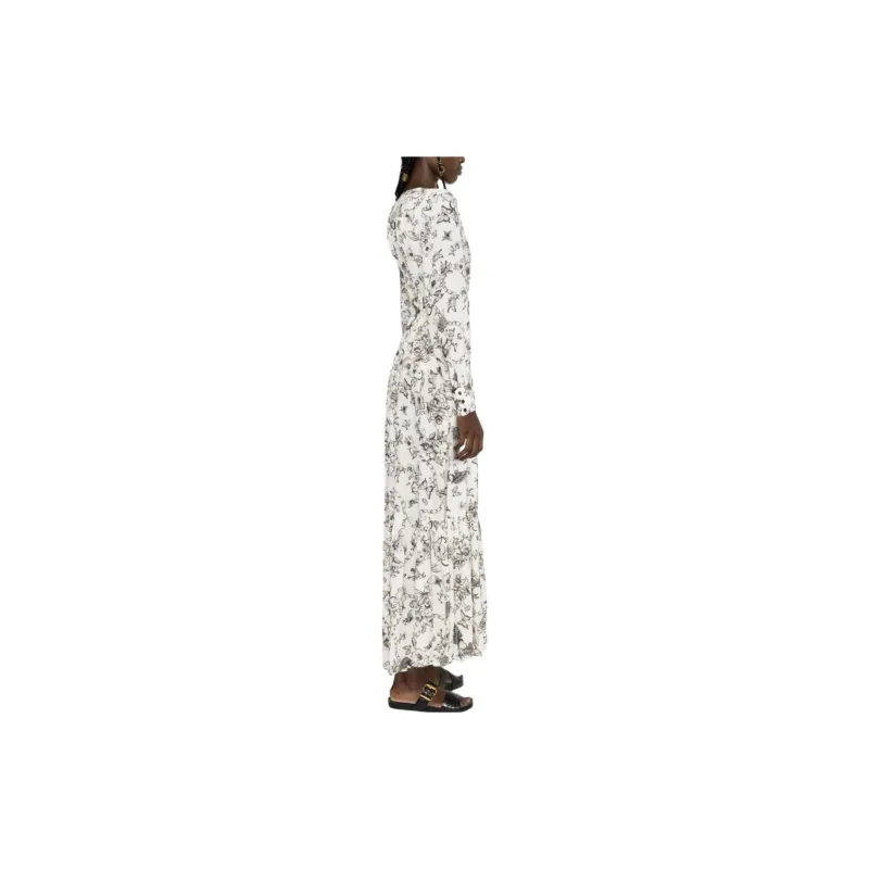 PINKO SS23 Long Sleeved Dresses Women's White-3