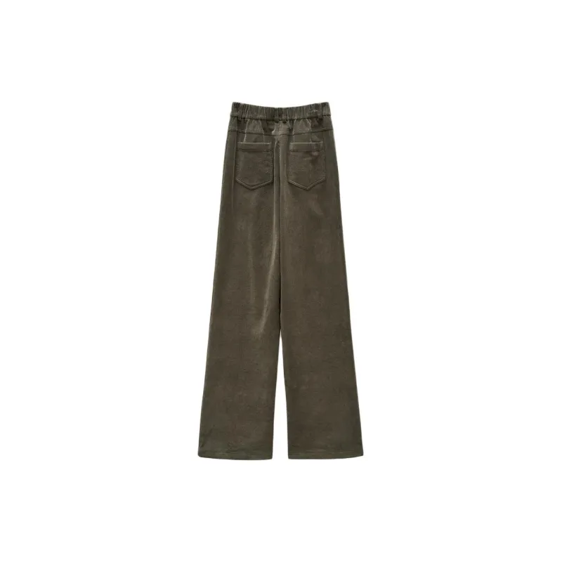 INSUN Casual Pants Women's Olive Green-1