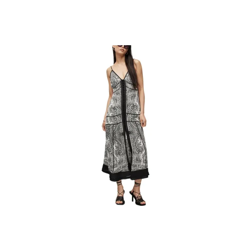 ALLSAINTS Slip Dresses Women's Gray White-2