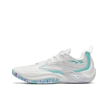 Anta Instant 1 V2 Swim Pool Party Cushioning Wear Resistant Low Top Basketball Shoes Men's White Blue