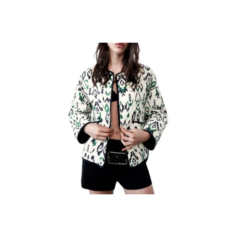 ZARA Jackets Coats Women's Green-2
