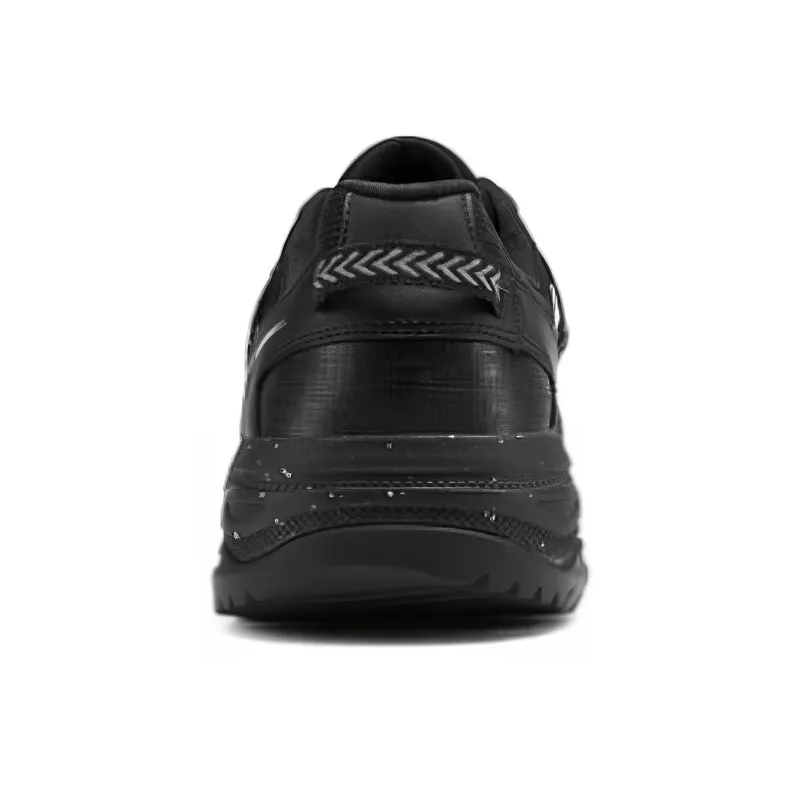 Skechers Cushioning Wear Resistant Low Top Running Shoes Men's All Black-3