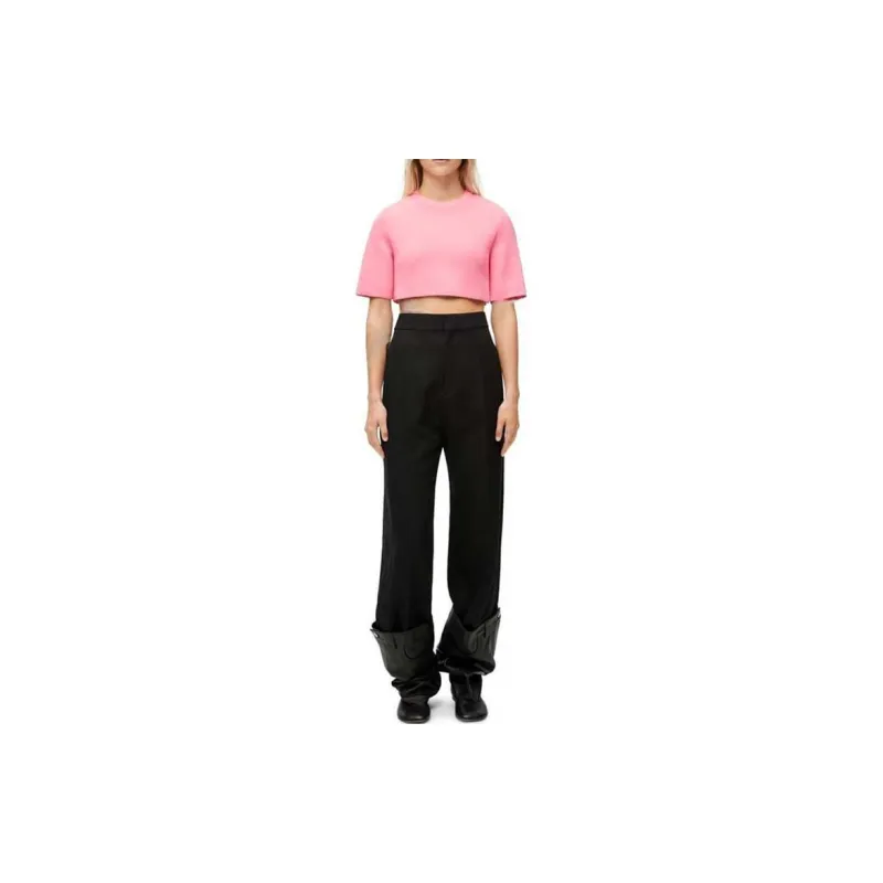 LOEWE Short Sleeved Cropped Top-1