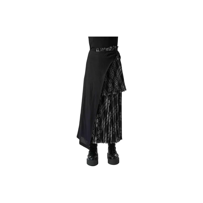 Yohji Yamamoto Casual Long Skirts Women's Black-3