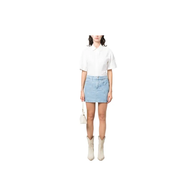ISABEL MARANT ETOILE Vesna Denim Mini Skirt-2