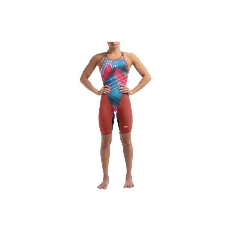 Speedo Fastskin LZR Pure Valor 2.0 Closedback Kneeskin One-piece Swimsuit Women's Red-2