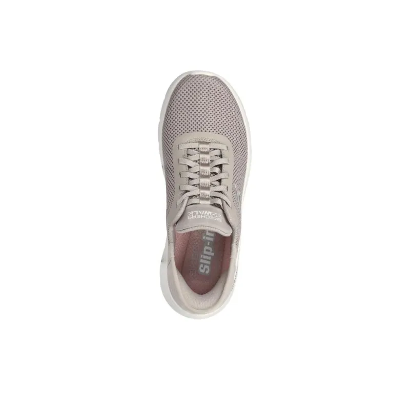 Skechers Go Walk Fle Low Top Running Shoes Women's Taupe-2