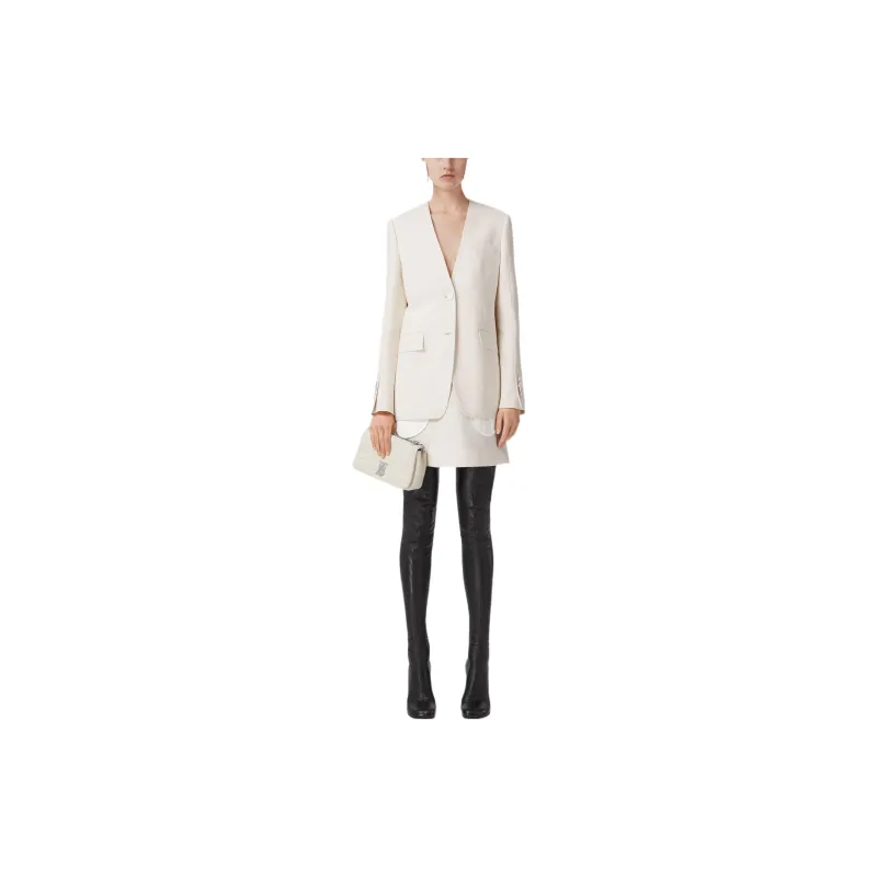 Burberry FW22 Business Suits Coats Women's White-1