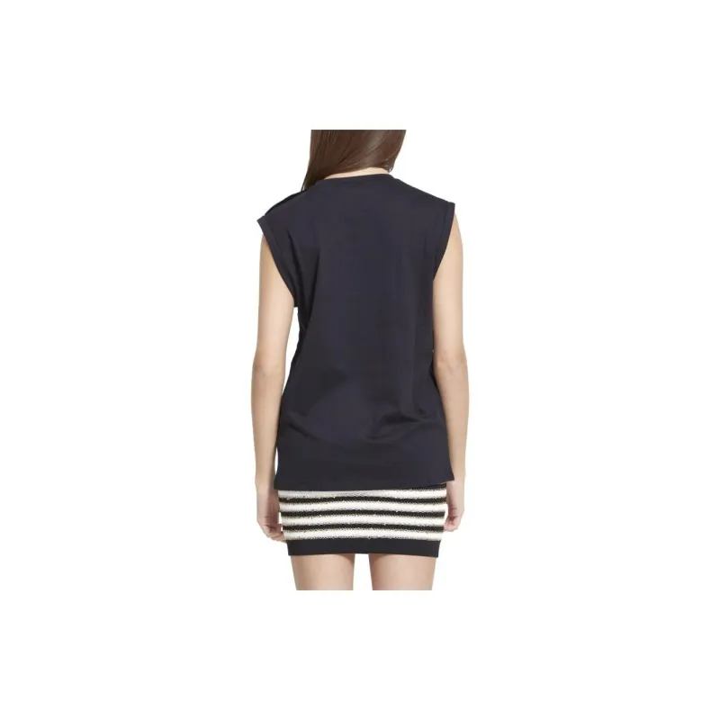 BALMAIN Logo Printed Sleeveless Top-2