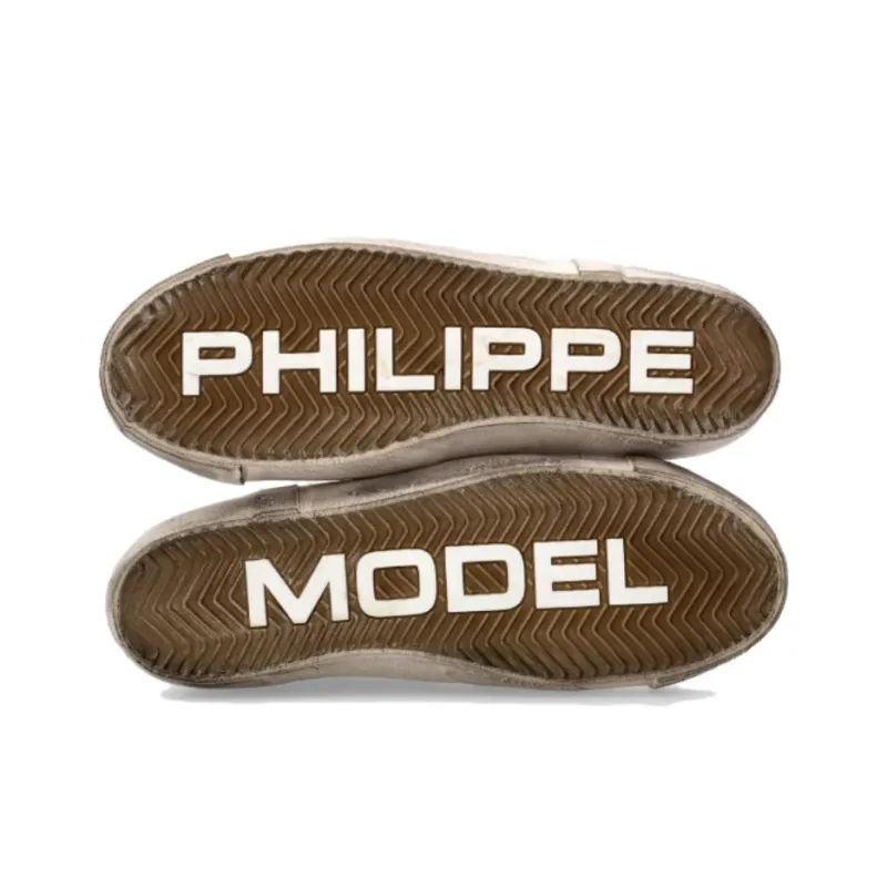PHILIPPE MODEL Low-Top Skateboard Shoes Men's White Yellow-4