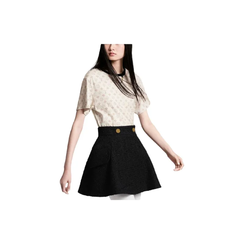 LOUIS VUITTON SS24 Drop Shoulder Sleeve T-Shirt Women's Beige-3