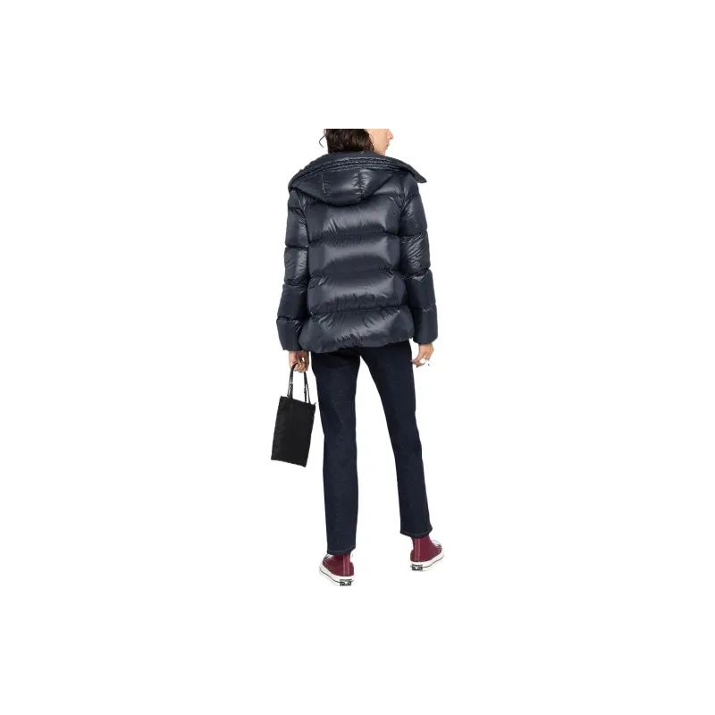 Moncler Logo Patch Hooded Puffer Jacket-2
