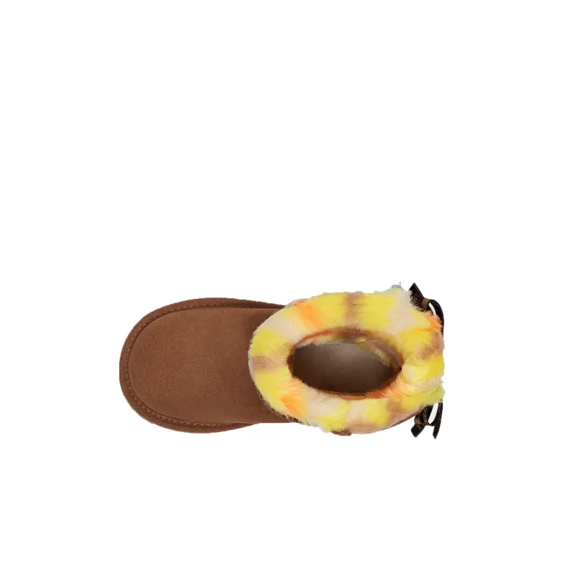 UGG Bailey Bow Plaid Punk Boot Chesnut Toddler-3