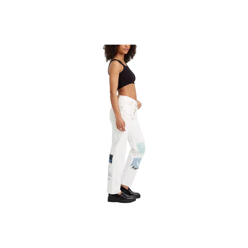 Levis Jeans Women's White-3