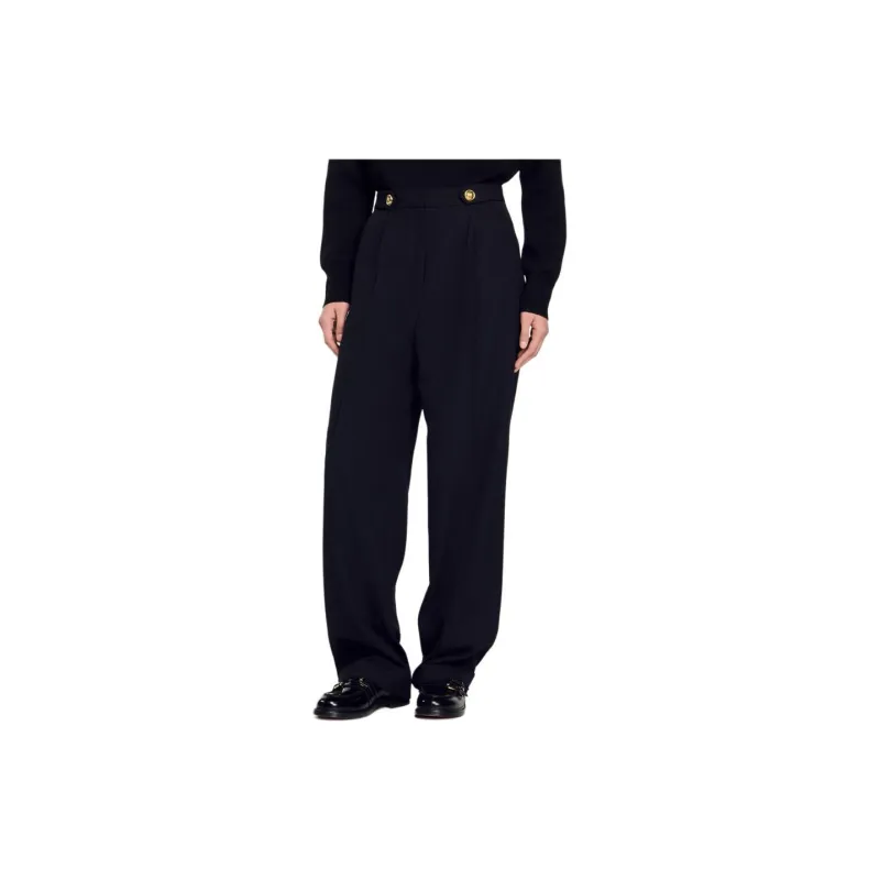 Sandro High waist Tailored Trousers-2