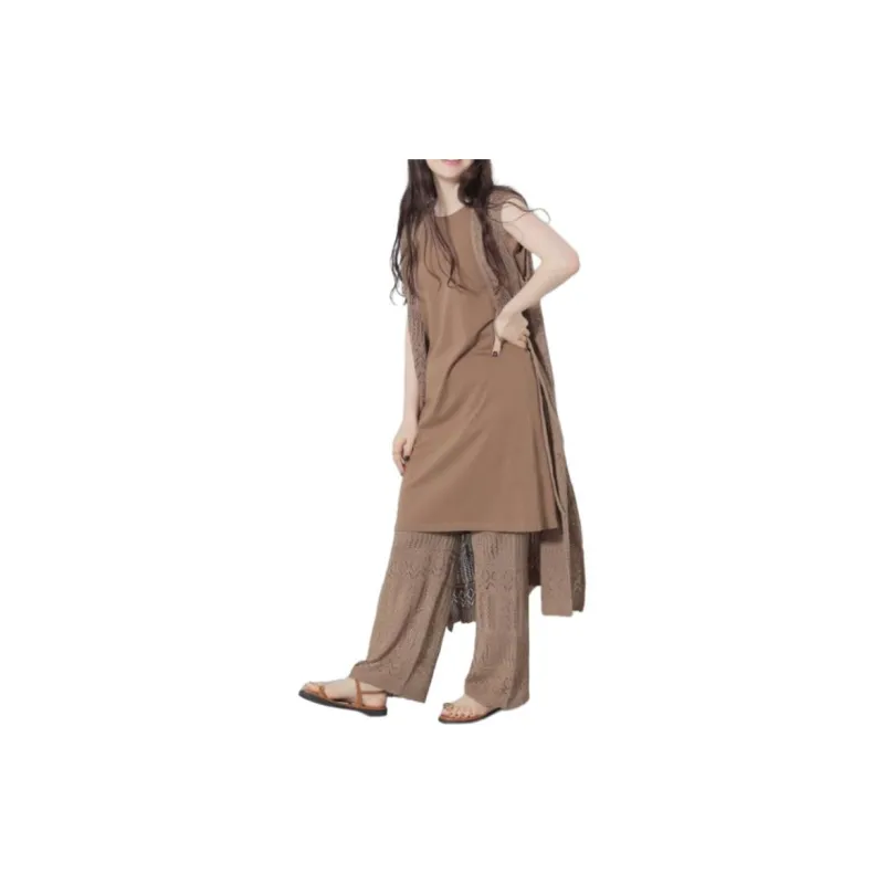 Beams Casual Pants Women's Dark Beige-1