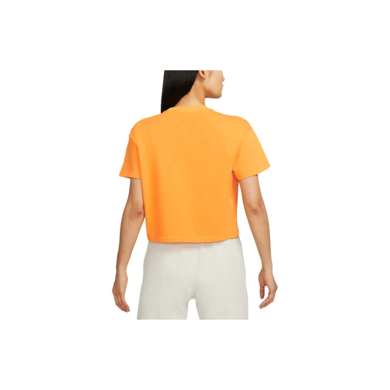 Nike Women's NikeLab Fleece Tee Kumquat/White-2