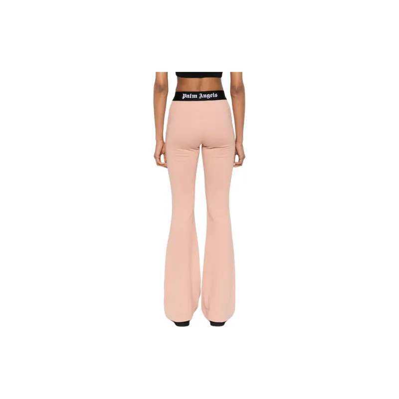 PALM ANGELS Logo Elastic Waistband Flared Track Pants-2