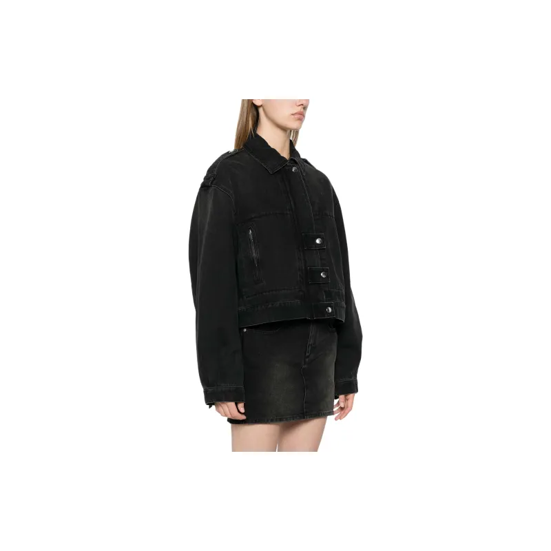 ISABEL MARANT ETOILE Julie Cropped Denim Jacket-3