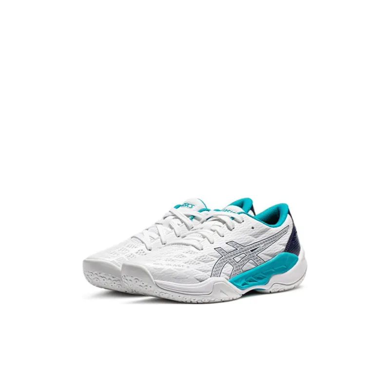 Asics Gel Blast 3 Anti Slip Wear Resistant Low Top Kids' Training Shoes White Kids'-1