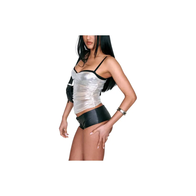 Miaou RENZO TUBE TOP Camisole Women's Silver-3